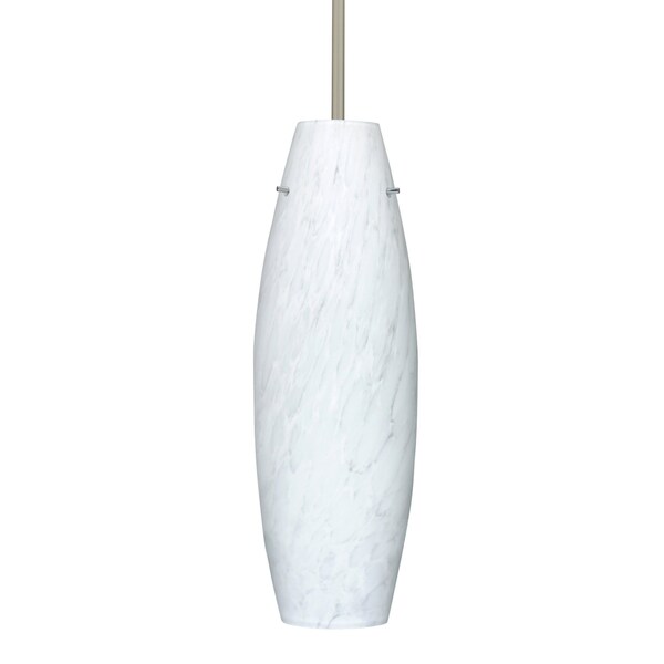 Besa Lighting Suzi 18 Stem Pendant, Carrera, Satin Nickel Finish, 1x150W Incandescent 1TT-412719-SN - main
